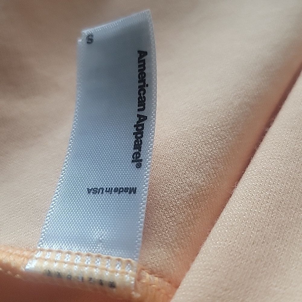 NEW American Apparel Peach Orange Y2k Skater Mini Fit Flare Dress S Indie Sexy - Picture 7 of 16
